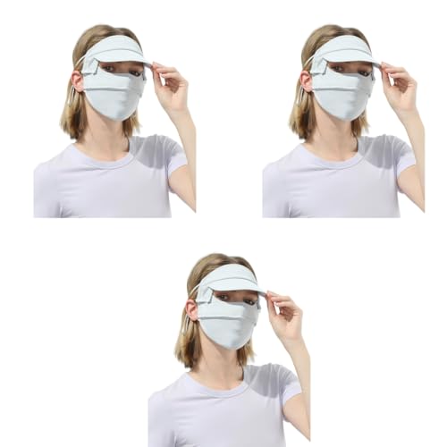 PALAY® Full Face Sun Mask for Women UPF 50 Face Cover with Detachable Brim Reusable Summer Cooling Mask for Cycling Golfing Green Full 3PCS PALAY® Full Face Sun Mask for Women UPF 50 Face Cover with Detachable Brim Reusable Summer Cooling Mask for Cycling Golfing Green Full 3PCS